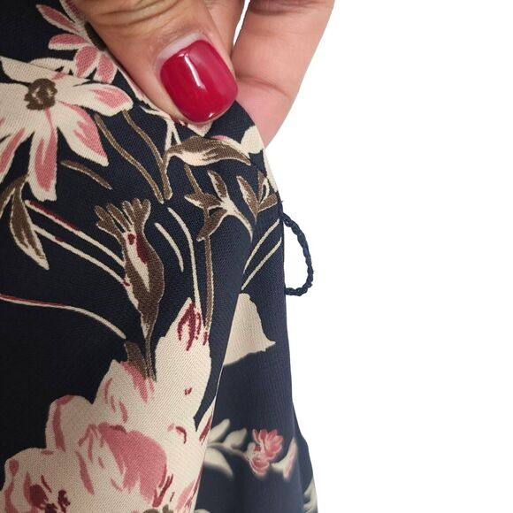 41 Hawthorn Roll Tab Sleeves Floral Print Shift Dress Large - Picture 9 of 11